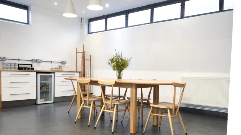 View of cove from kitchen